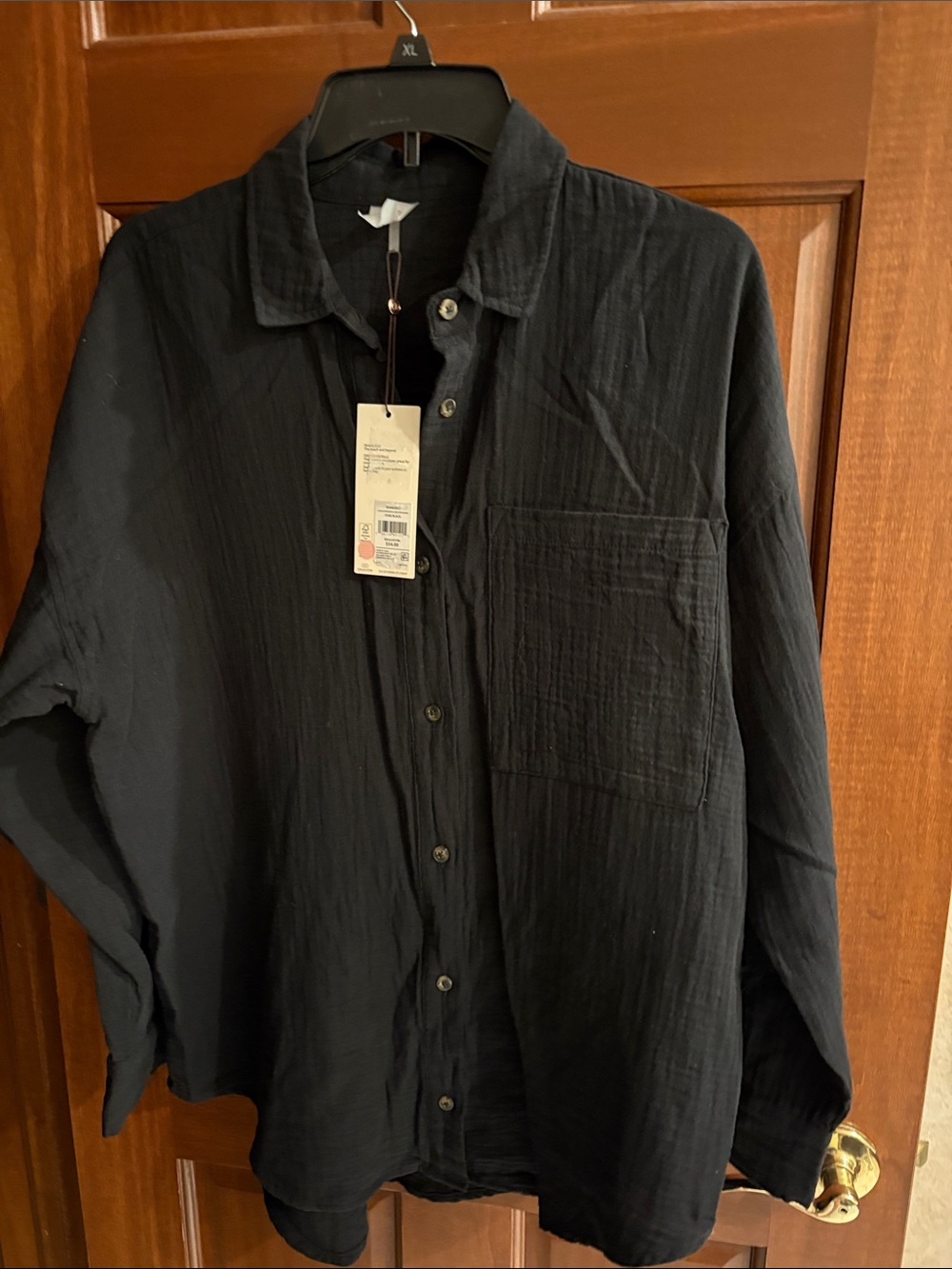 CALIA by Carrie Underwood Black Lightweight Button-Front Shirt Jacket